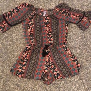 Girls floral romper